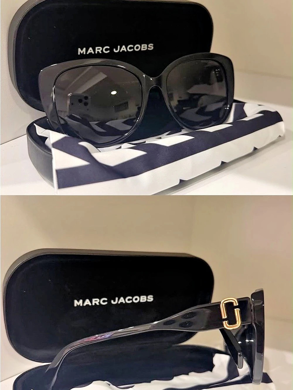 Marc Jacobs 54mm Cat Eye Sunglasses Black Like New